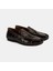 Erkek Kahve Kroko Baskılı Deri Loafer 1