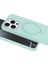Allzey Newface Apple Iphone 14 Pro Max Regal Magsafe Standlı Kapak - Su Yeşili 4