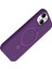 Allzey Newface Apple Iphone 15 Regal Magsafe Standlı Kapak - Derin Mor 4