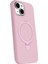 Allzey Newface Apple Iphone 15 Plus Regal Magsafe Standlı Kapak - Açık Pembe 2