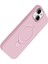 Allzey Newface Apple Iphone 15 Plus Regal Magsafe Standlı Kapak - Açık Pembe 3