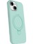 Allzey Newface Apple Iphone 15 Regal Magsafe Standlı Kapak - Su Yeşili 2