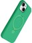 Allzey Newface Apple Iphone 15 Plus Regal Magsafe Standlı Kapak - Yeşil 3