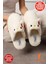 Sevimli Panda Figürlü Sessiz Yumuşak Taban Peluş Ev Içi Terlik Kışlık Unisex Ev Terliği 1