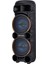 KTS-2058 Siyah Çift Mikrofonlu Rgb Ledli Taşınabilir Bluetooth Hoparlör Parti Speaker 30 W Rms 1