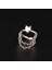 316 L Cerrahi Çelik Zirkon Taşlı Çift Zincir Kilitli Halka Piercing 8mm x 1,2mm 1