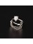 316 L Cerrahi Çelik Damla Kesim Zirkon Taşlı Çift Zincir Kilitli Halka Piercing 8mm x 1,2mm 1