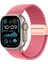 Apple Watch Ultra 49MM Lopard KRD-134 Örgü Tasarımlı Hasır Kordon Strap Kayış 1