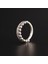 316 L Cerrahi Çelik Çift Zıra Top ve Zirkon Taşlı Kilitli Halka Piercing 8mm x 1,2mm 1