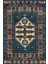 Mavi Göbekli Modern Etnik Desenli Halı | Makinada Yıkanabilir | Hav Toz Vermez | Leke Tutmayaz | Kaymaz Taban | Dijital Makine Baskı | Salon Yolluk Mutfak Halısı 1