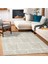 Krem Geometrik Modern Etnik Desenli Halı | Makinada Yıkanabilir | Hav Toz Vermez | Leke Tutmayaz | Kaymaz Taban | Dijital Makine Baskı | Salon Yolluk Mutfak Halısı 2