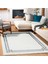 Siyah Çerçeveli Modern Etnik Desenli Halı | Makinada Yıkanabilir | Hav Toz Vermez | Leke Tutmayaz | Kaymaz Taban | Dijital Makine Baskı | Salon Yolluk Mutfak Halısı 3