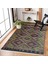 Siyah Geometrik Modern Etnik Desenli Halı | Makinada Yıkanabilir | Hav Toz Vermez | Leke Tutmayaz | Kaymaz Taban | Dijital Makine Baskı | Salon Yolluk Mutfak Halısı 2
