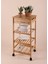 Bambu Tekerlekli 4 Katlı Düzenleyici Dolap Raf 83X40X37 cm 2