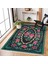 Siyah Karabağ Modern Etnik Desenli Halı | Makinada Yıkanabilir | Hav Toz Vermez | Leke Tutmayaz | Kaymaz Taban | Dijital Makine Baskı | Salon Yolluk Mutfak Halısı 3