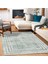 Mavi Çerçeveli Modern Etnik Desenli Halı | Makinada Yıkanabilir | Hav Toz Vermez | Leke Tutmayaz | Kaymaz Taban | Dijital Makine Baskı | Salon Yolluk Mutfak Halısı 2