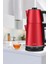 Kırmızı 2200W Paslanmaz Çelik Damlatmaz Çay ve Su Isıtıcı 2