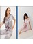 Missayza V.s 2109 Model Çizgili Kısa ve Uzun Kol Saten Pijama Takım 5