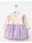 Kız Bebek Pamuklu Lila Tüllü Fiyonklu Elbise - Uzun Kollu Ribana 3