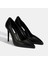 Kadın Siyah Deri Stiletto 1