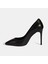 Kadın Siyah Deri Stiletto 3