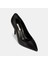 Kadın Siyah Deri Stiletto 5
