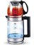 Alman Teknolojisi Kristal Cam 2l Çay ve Su Isıtıcı Kettle Kahverengi 1