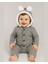 Bebek Triko Tulum – Kapüşonlu Kulak Detaylı Peluş Astarlı Kışlık Bebek Tulumu 6-24 Ay 8
