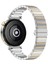 Huawei Watch Gt 6 41 mm ile Uyumlu 18 mm Renk Detaylı Paslanmaz Çelik Saat Kordonu 2