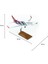 Thy Trabzon Spor Logolu B737-800 Yolcu Uçağı, 1/100 Ölçek Sergilemeye Hazır Ahşap Standlı Model 1