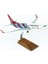 Thy Trabzon Spor Logolu B737-800 Yolcu Uçağı, 1/100 Ölçek Sergilemeye Hazır Ahşap Standlı Model 3