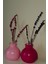 Ikili Balon Seramik Vazo Seti | Pembe & Fuşya Renk Masaüstü Dekoratif Vazo 1