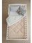 | Pamuklu Welsoft Bebek Yorganı 95X145 cm Yumuşak Çift Taraflı Bej Bebek Yorgan 2