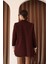 Kadın Bordo Kol Detaylı Blazer Ceket 4