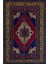 Mavi Göbekli Modern Etnik Desenli Halı | Makinada Yıkanabilir | Hav Toz Vermez | Leke Tutmayaz | Kaymaz Taban | Dijital Makine Baskı | Salon Yolluk Mutfak Halısı 1
