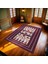 Bordo Bordürlü Modern Etnik Desenli Halı | Makinada Yıkanabilir | Hav Toz Vermez | Leke Tutmayaz | Kaymaz Taban | Dijital Makine Baskı | Salon Yolluk Mutfak Halısı 3