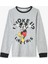Gri Melanj Erkek Çocuk Mickey Mouse Baskılı Uzun Kollu Pijama Takımı 2