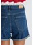 Clara 90lar Gölgeli Derin Mavi Jean Şort 1450132042 16
