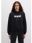 Mavi Logo Baskılı Kapüşonlu Siyah Sweatshirt 168334-900 12