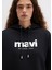 Mavi Logo Baskılı Kapüşonlu Siyah Sweatshirt 168334-900 14