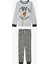 Gri Melanj Erkek Çocuk Mickey Mouse Baskılı Uzun Kollu 2'li Pijama Takımı 1