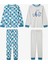 Erkek Çocuk Chess Time Dinozor Desenli Uzun Kollu 2'li Pijama Takımı 1
