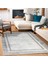 Gri Çerçeveli Modern Etnik Desenli Halı | Makinada Yıkanabilir | Hav Toz Vermez | Leke Tutmayaz | Kaymaz Taban | Dijital Makine Baskı | Salon Yolluk Mutfak Halısı 2