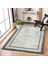Gri Çerçeveli Modern Etnik Desenli Halı | Makinada Yıkanabilir | Hav Toz Vermez | Leke Tutmayaz | Kaymaz Taban | Dijital Makine Baskı | Salon Yolluk Mutfak Halısı 2