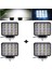 4 Adet Off Road Sis Farı - Lambası 16 LED Kare Çalışma Lambası (495172098) 1