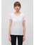 2li Siyah Beyaz Kadın V Yaka Basic Tişört 1611371-900 16