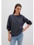 Bisiklet Yaka Lacivert Basic Sweatshirt 1610198-70726 13