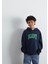 Mavi Logo Baskılı Lacivert Kapüşonlu Sweatshirt 6610110-70490 11