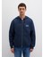 Mavi Logo Baskılı Fermuarlı Lacivert Sweatshirt 0611715-70490 10