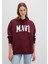Mavi Logo Baskılı Kapüşonlu Bordo Sweatshirt 1600361-85493 10